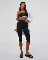 Woman wearing Liberate Sports Bra - Black-White | Model:Bianca | Size:S | Thumbnail Index: 4