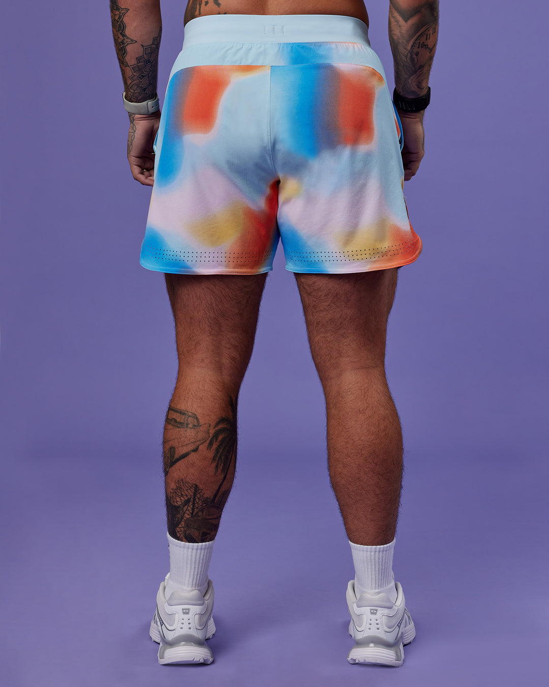 Model wearing Lift 6" Short - Rainbow Shade Print | Model:Tayden | Size:S - view 3