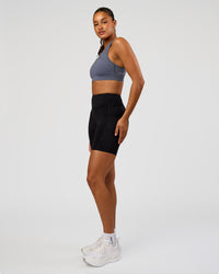 Woman wearing LimitLift Sports Bra - Night Shadow | Model:Rosie | Size:S | Thumbnail Index: 4
