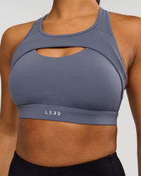 Woman wearing LimitLift Sports Bra - Night Shadow | Model:Rosie | Size:S | Thumbnail Index: 0