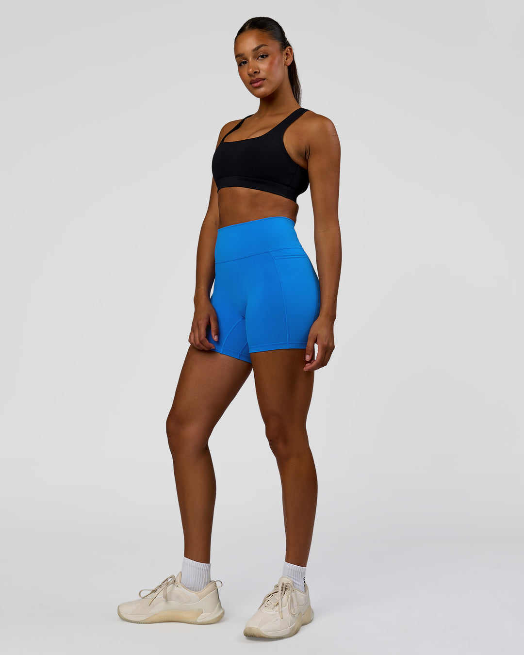 Model wearing Limitless Sports Bra - Black | Model:Rosie | Size:S - view 6
