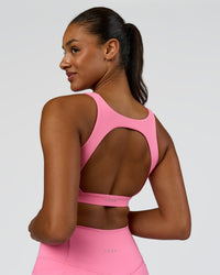 Model wearing Limitless Sports Bra - Candy Pink | Model:Rosie | Size:S | Thumbnail Index: 5