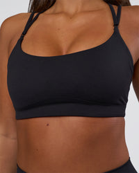 Woman wearing Luminate Sports Bra - Black | Model:Bianaca | Size:S | Thumbnail Index: 2
