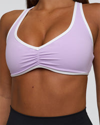 Woman wearing Luminous Sports Bra - Pale Lilac-White | Model:Bianca | Size:S | Thumbnail Index: 5