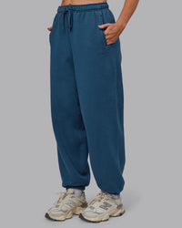 Woman wearing MVP Oversized Slouchy Fit Track Pant - Indigo | Model:Paris | Size:S | Thumbnail Index: 5