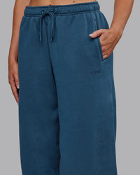 Woman wearing MVP Oversized Slouchy Fit Track Pant - Indigo | Model:Paris | Size:S | Thumbnail Index: 2