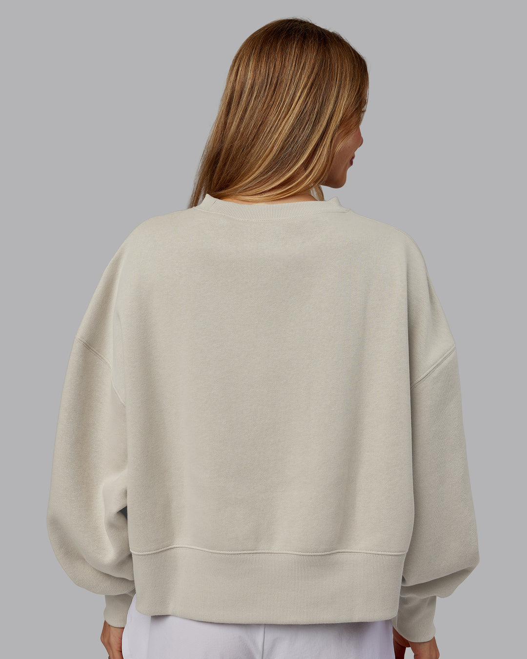 Woman wearing MVP Oversized Sweater - Shale Beige | Model:Emilie | Size:S - view 4