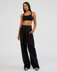 Woman wearing MVP Wide Leg Tall Track Pant - Black | Model:Ruby | Size:S | Thumbnail Index: 7