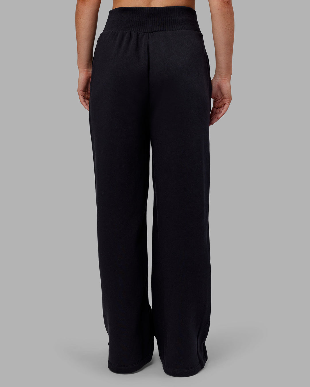 Woman wearing MVP Wide Leg Track Pant - Black | Model:Neve | Size:S - view 4