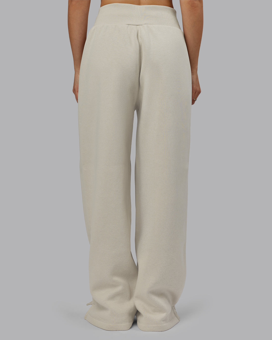 Woman wearing MVP Wide Leg Track Pant - Shale Beige | Model:Emilie | Size:S - view 4