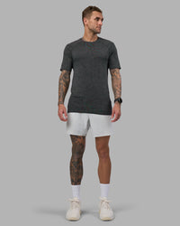 Man wearing AeroFLX+ Seamless Tee - Black Camo-Graphite | Model:Tommy | Size:L | Thumbnail Index: 4