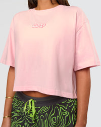 Woman wearing Miami Vibe FLXCotton Cropped Tee - Marshmallow | Model:Bianca | Size:S | Thumbnail Index: 4