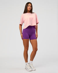 Woman wearing Miami Vibe FLXCotton Cropped Tee - Marshmallow | Model:Bianca | Size:S | Thumbnail Index: 3