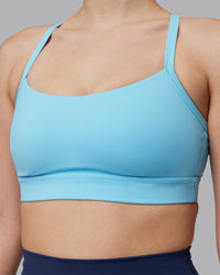 Woman wearing Momentum Sports Bra D/DD/E - Sky Blue | Model:Lillie | Size:S | Thumbnail Index: 3