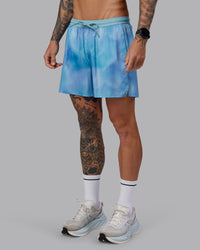 Man wearing Pace 5" Lined Performance Short - Storm Cloud| Model:Tommy | Size:S | Thumbnail Index: 7
