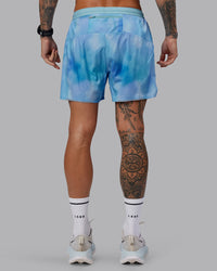 Man wearing Pace 5" Lined Performance Short - Storm Cloud| Model:Tommy | Size:S | Thumbnail Index: 8