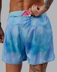 Man wearing Pace 5" Lined Performance Short - Storm Cloud| Model:Tommy | Size:S | Thumbnail Index: 3