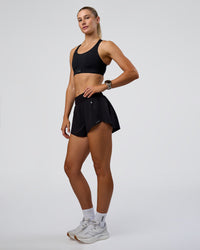 Woman wearing Pacer 3" Run Short - Black | Model:Emelia | Size:S | Thumbnail Index: 7
