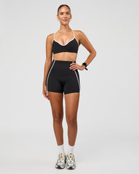 Woman wearing Power Sweetheart Sports Bra - Black | Model:Rhiley | Size:S | Thumbnail Index: 7