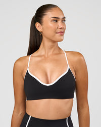 Woman wearing Power Sweetheart Sports Bra - Black | Model:Rhiley | Size:S | Thumbnail Index: 6