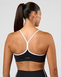 Woman wearing Power Sweetheart Sports Bra - Black | Model:Rhiley | Size:S | Thumbnail Index: 8