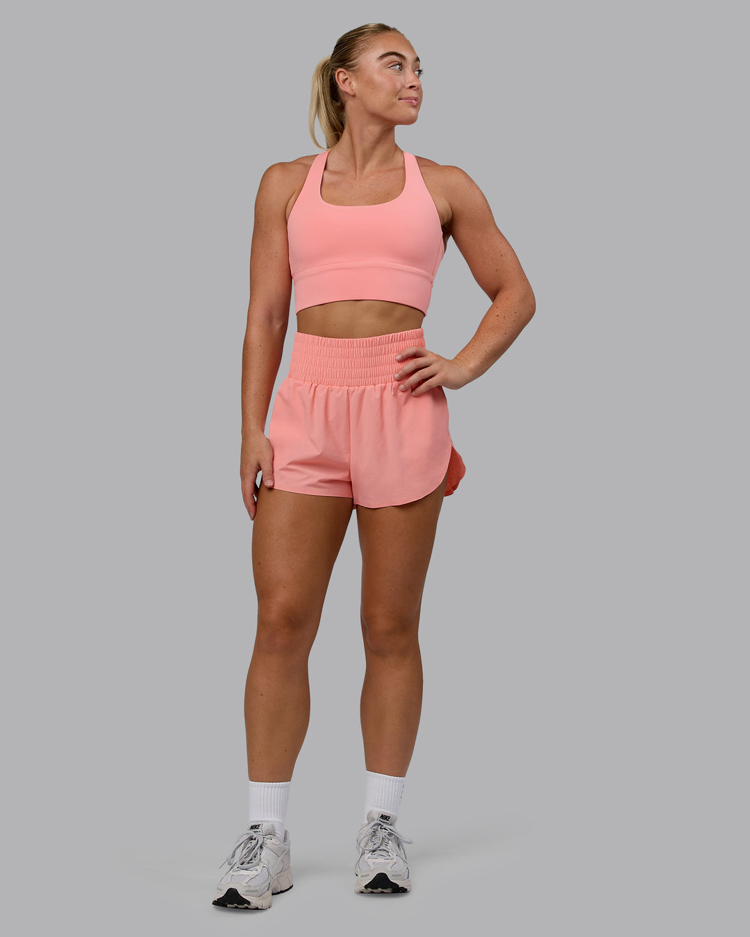 Woman wearing Power Train 2" Shorts - Murex Shell - view 5