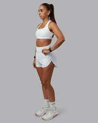 Woman wearing Power Train 2" Short - White | Model:Tylah | Size:S | Thumbnail Index: 4