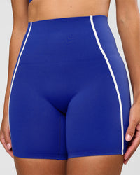 Woman wearing Power Ultra High-Rise 6" Short - Electric Indigo | Model:Rhiley | Size:S | Thumbnail Index: 6