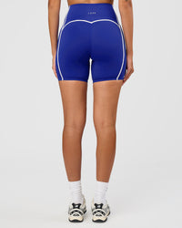 Woman wearing Power Ultra High-Rise 6" Short - Electric Indigo | Model:Rhiley | Size:S | Thumbnail Index: 7