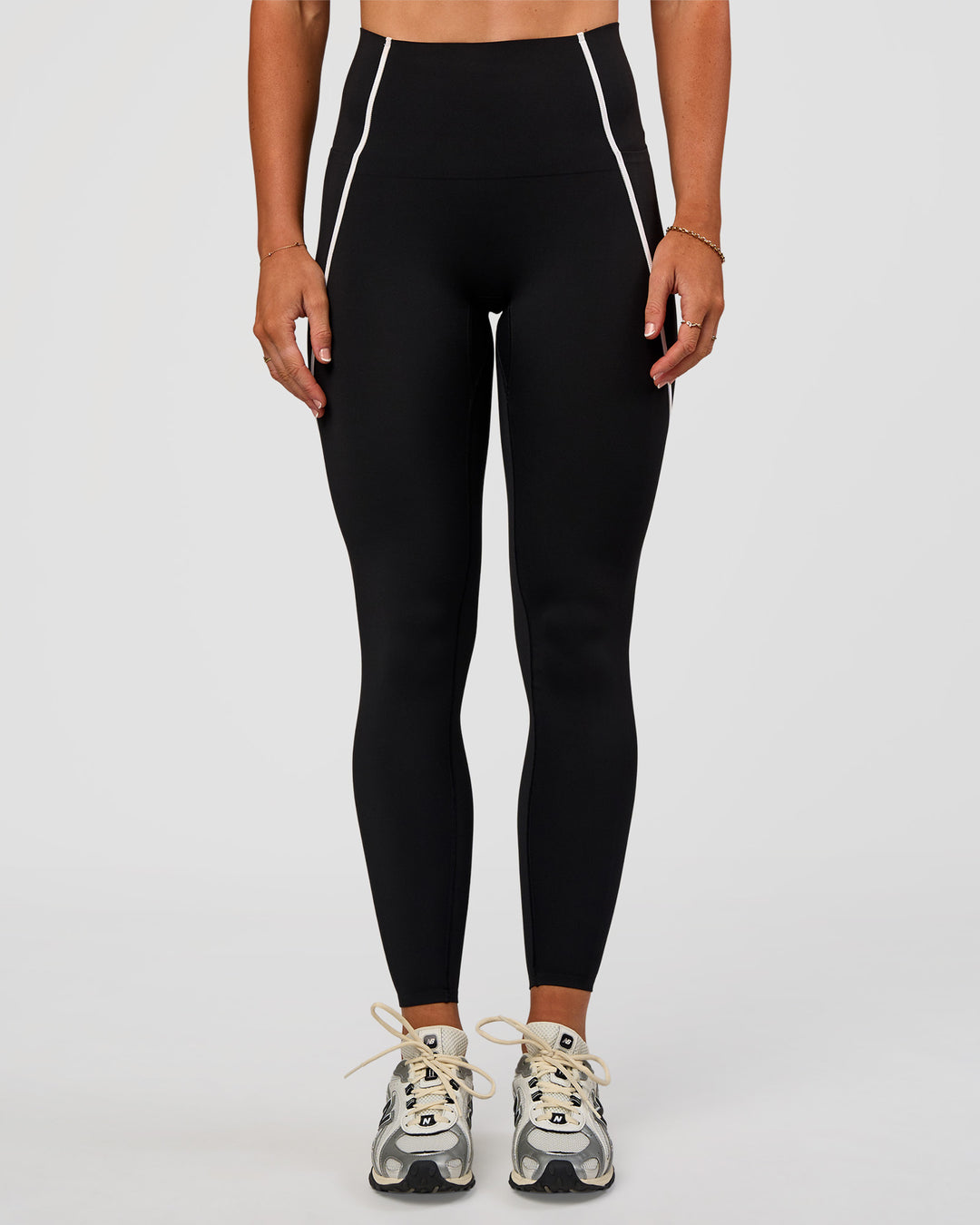 Woman wearing Power Ultra High-Rise Full Length Legging - Black | Model:Emelia | Size:S - view 9