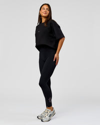 Woman wearing Pride Sticker Boxy Tee - Black | Model:Bianca | Size:S | Thumbnail Index: 17