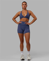 Woman wearing Progression Sports Bra - Future Dusk | Thumbnail Index: 6