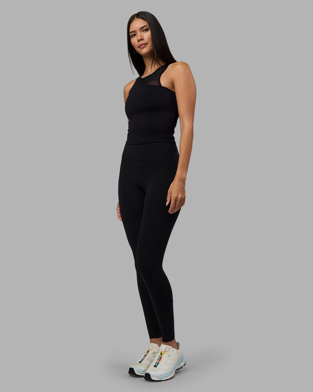 Woman wearing Progression Ultra High-Rise Full Length Legging - Black | Model:Rhiley | Size:S - view 11