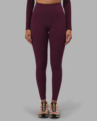 Woman wearing Progression Ultra High-Rise Full Length Legging - Cherry Lacquer| Model:Rhiley | Size:S | Thumbnail Index: 6