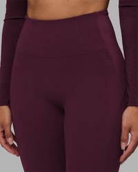Woman wearing Progression Ultra High-Rise Full Length Legging - Cherry Lacquer| Model:Rhiley | Size:S | Thumbnail Index: 5