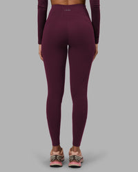 Woman wearing Progression Ultra High-Rise Full Length Legging - Cherry Lacquer| Model:Rhiley | Size:S | Thumbnail Index: 3