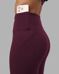 Woman wearing Progression Ultra High-Rise Full Length Legging - Cherry Lacquer| Model:Rhiley | Size:S | Thumbnail Index: 2