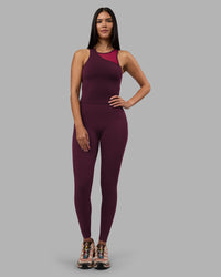 Woman wearing Progression Ultra High-Rise Full Length Legging - Cherry Lacquer| Model:Rhiley | Size:S | Thumbnail Index: 9