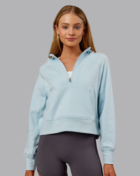 Woman wearing Pursue Mid-Weight Hoodie - Skyride | Model:Ella | Size:S | Thumbnail Index: 0