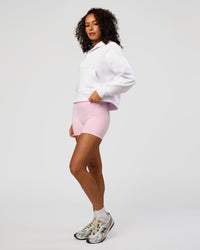 Woman wearing Pursue Mid-Weight Hoodie - White | Model:Jasmine | Size:S | Thumbnail Index: 2
