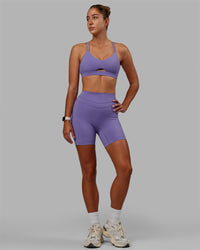 Woman wearing Pursue Sports Bra - Dahlia Purple | Thumbnail Index: 6