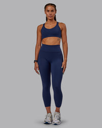 Woman wearing Push The Limit Sports Bra - Future Navy | Thumbnail Index: 6