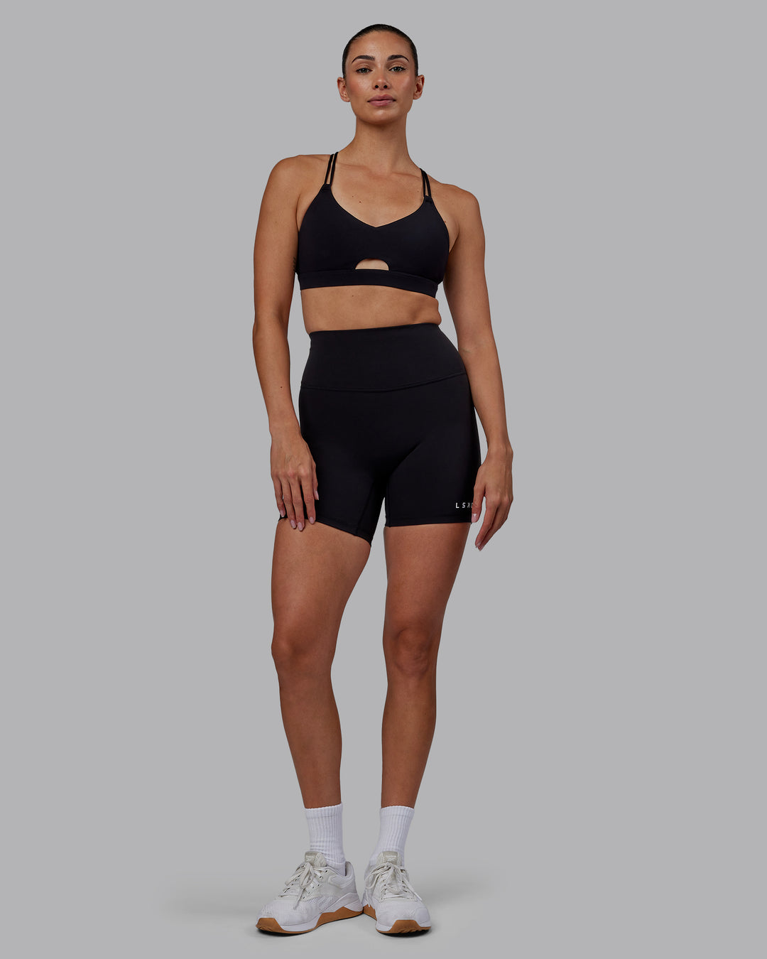 Woman wearing RXD High-Rise 6" Short - Black - view 2