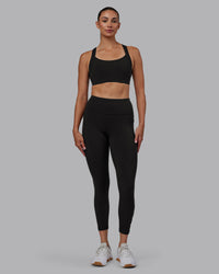 Woman wearing Rep Ultra High-Rise 7/8 Legging Pockets - Pirate Black-White | Model:Blaize | Size:S | Thumbnail Index: 6