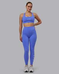 Woman wearing Rep Ultra High-Rise Full Length Legging Pockets - Baja Blue-White | Model:Lillie | Size:S | Thumbnail Index: 5