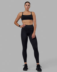 Woman wearing Rep Ultra High-Rise Full Length Legging Pockets - Black-Black | Model:Shae | Size:S | Thumbnail Index: 4