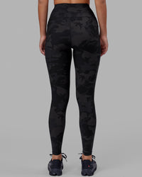 Woman wearing Rep Ultra High-Rise Full Length Legging Pockets - Black Camo | Model:Milly | Size:S | Thumbnail Index: 2