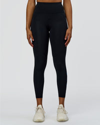 Woman wearing Rep Ultra High-Rise 7/8 Legging Pockets - Black-Palace Blue | Model:Rosie | Size:S | Thumbnail Index: 5