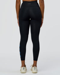 Woman wearing Rep Ultra High-Rise 7/8 Legging Pockets - Black-Palace Blue | Model:Rosie | Size:S | Thumbnail Index: 3