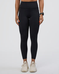 Woman wearing Rep Ultra High-Rise 7/8 Legging Pockets - Black-Ultra Fuchsia | Model:Abbey | Size:S | Thumbnail Index: 6
